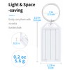 Uniclife 200 Pieces Key Tags 2 Inch Plastic Key Chain