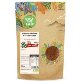Wholefood Earth Wholefood Earth Organic Alkalised Cocoa Powder 125g Vegan | High Fibre | High Protein | Certified Organic