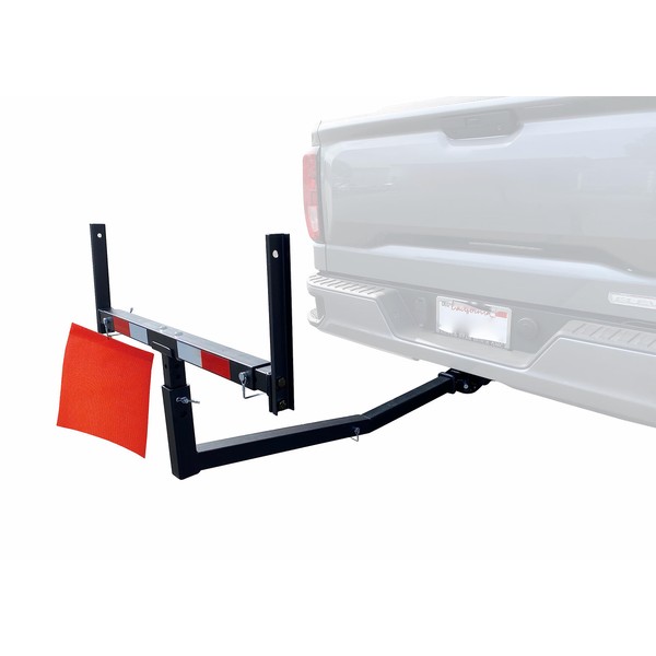 MaxxHaul 70231 Hitch Mount Pick Up Truck Bed Extender For Ladder, Rack, Canoe, Kayak, Long Pipes and Lumber) , Black , 37 x 19 x 3 inches