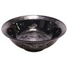 Chinese Single Item, Black Glazed Silver Dragon Crest 6.8 Shallow
