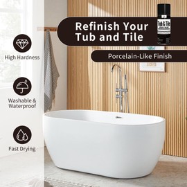 SENVEN Tub and Tile Spray Paint Black Gloss Aerosol Spray Tile Bathtub Paint Refinishing Kit for Tiles Ceramic Porcelain Fiberglass Repair Bathroom Walls Bathtubs Sinks Countertops Toilets 2PACK