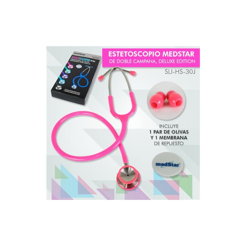 Medstar Estetoscopio Profesional de Doble Campana, »Campana de Acero Inoxidable,