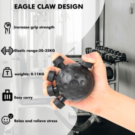 Hand Trainer Finger Trainer Finger Grip Strengthener Forearm Trainer, Hand Muscle Trainer, Grip Strength Trainer, Finger Trainer for Muscle Building, Hand Strength Trainer for Musicians, Athletes