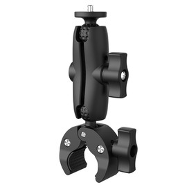 CS PRIORITY Super Clamp Double Socket Arm Clamp with 1" Ball Head Motorcycle Bike Handlebar Mount for Action Camera (1 4 Screw Clamp 9cm)