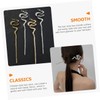 Ipetboom Sets Chinese Hair Chopsticks Snake Gemstone Alloy Hairpin Traditional