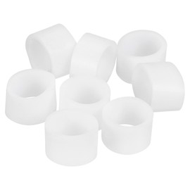 uxcell 300Pcs Silicone Rubber Bands, 6x5mm Rubber Bands Rings Cable Ties Strong Elastic Bands Non-slip for Cord Wrapping Bag Wraps, White