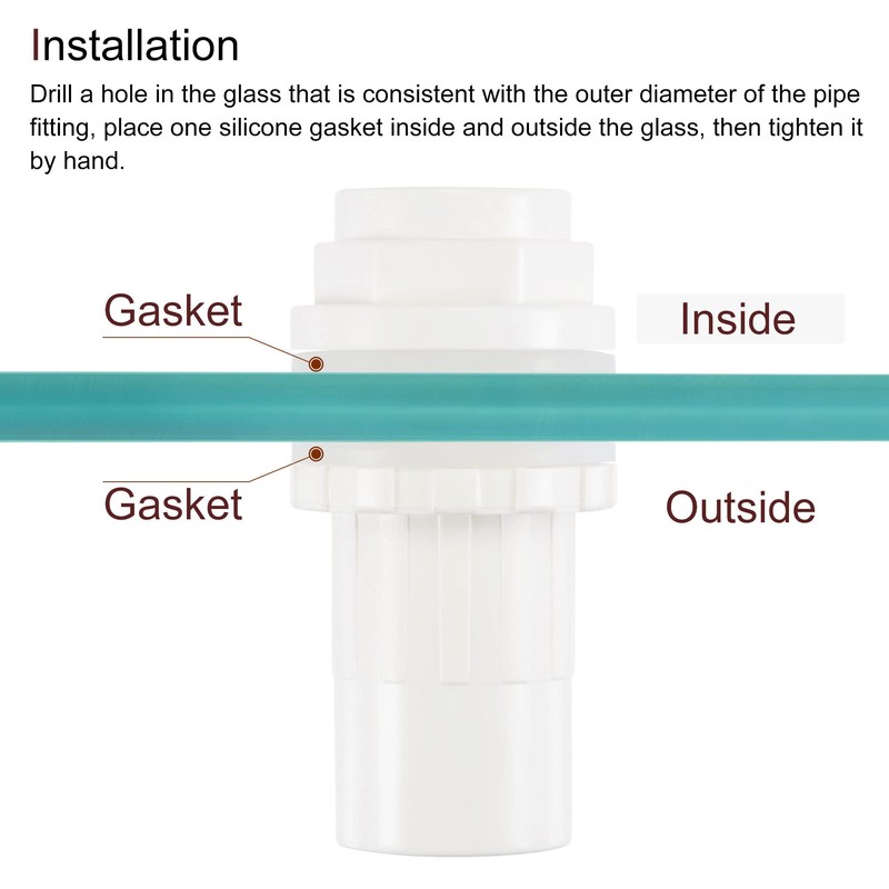 sourcing map 1/2 20mm ID PVC Water Tank Pipe Connector