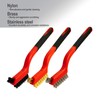 6Pcs Wire Brush Set, Stainless Steel/ Brass/ Nylon Bristle Brushes