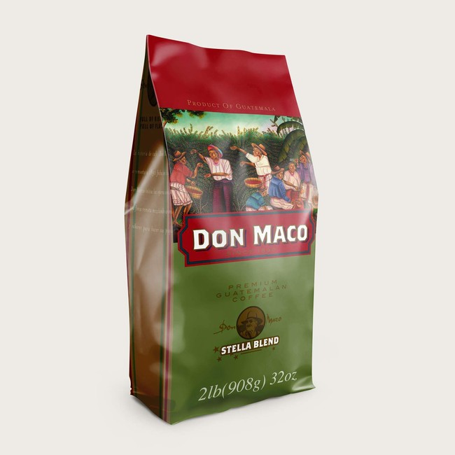 Guatemalan Coffee Don Maco Ground Coffee 2 Pound Bag