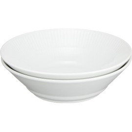 Royal Copenhagen 1016914 White Fluted Deep Plate, 6.7 inches (17 cm), Set of 2, Wedding Gift, Gift