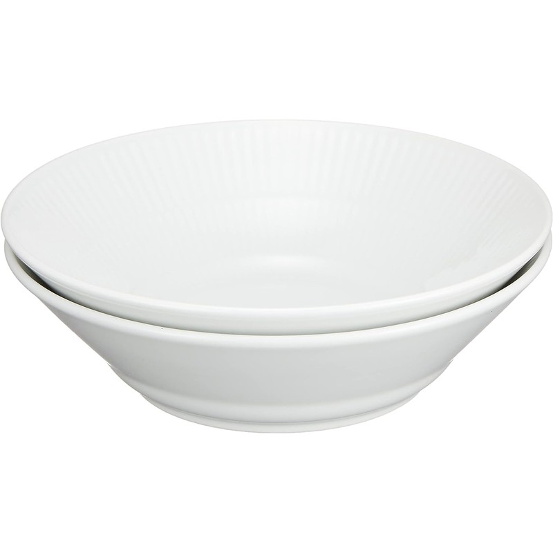 Royal Copenhagen 1016914 White Fluted Deep Plate, 6.7 inches (17