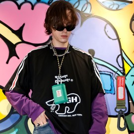 Rough Enough Kids Wallets for Teen Boys Girls Neck Lanyard Keychain Canvas Wallet for Men Green