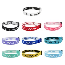 OAOSDH Pack of 10 Bracelets, Adjustable Bracelet, Strap Brazelement, Stylish Bracelet, Letter Printed Bracelet