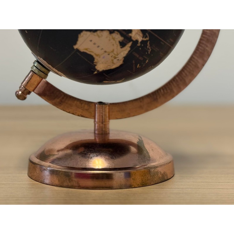 EXERZ 13cm Globe with Bronze Base, Handcraft Decorative Globe SI-3937