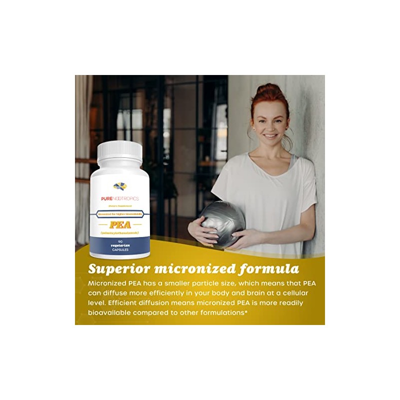 Pure Nootropics - Palmitoylethanolamide (Micronized Pea) 400 mg Capsules |