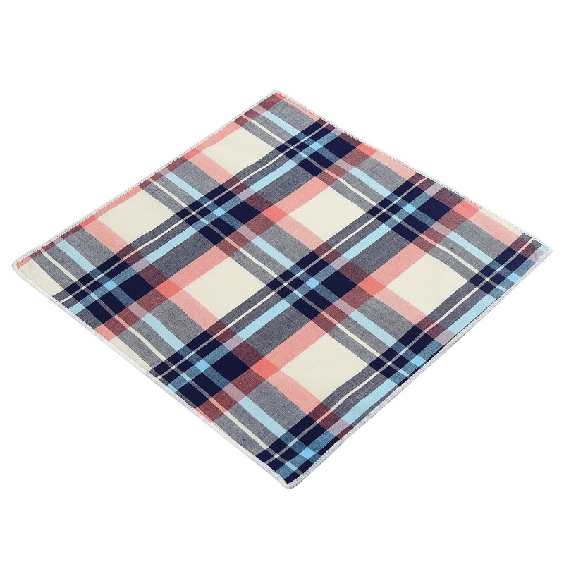 DonDon Men's Casual Checked 23 x 23 cm Cotton Check