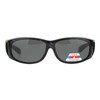 SA106 Polarized Womens Geometric Pattern 55mm Rectangular Plastic Fit Over