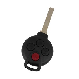 Motoforti Car Replacement Remote Key, for Smart Fortwo 2008-2015, KR55WK45144, Plastic Metal, Black, 1 Pcs