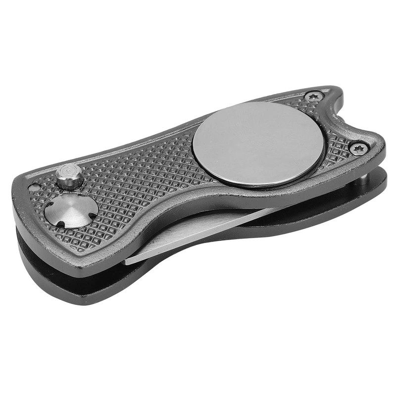 Pwshymi Stainless Steel Golf Pitchfork Foldable Golf Divot Tool Switchblade