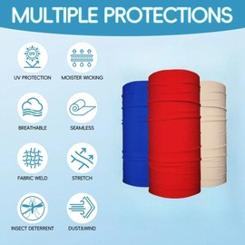 PSQIYMP Face Masks for Men & Women, Multifunctional Neck Gaiter Bandanas, UV Protection, Breathable, Windproof Face Cover for Cycling, Running, Hiking, Outdoor Sports (Muti-color, 36)