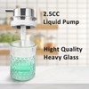 Bathroom Glass Soap Dispenser with Durable Rust-Proof Plastic Liquid Pump