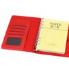 Refillable PU Leather Loose Leaf Notebook, Classic Lined Notepad with
