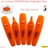 DOLLAR NeoGrip Highlighter Pens, ORANGE, Pack of 5, Chisel Tip