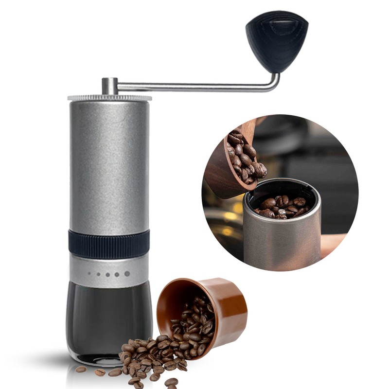 Manual Coffee Bean Grinder CNC Stainless Steel Hand Coffee Mill