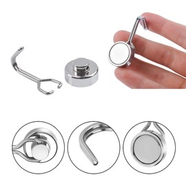 KARELLS Pack of 4 Magnetic Hooks, 7 kg Magnetic Hooks, Extra Strong, 16 mm Swivel Swing Neodymium Magnetic Hooks, for Iron Doors, Refrigerators, Kitchens, Clothes Rack, Office, Magnetic Hooks, Large,