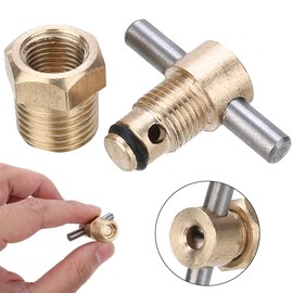 4pcs 1/4" NPT Brass Drain Valve Air Compressor Tank Replacement Part for Air Compressor