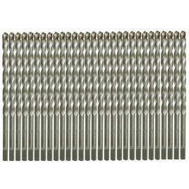 Masonry Drill Bit Set 30Pcs 3/16 in.x 4-1/2 in. Carbide Tip Flat Shank Drill Concrete Stone Bricks