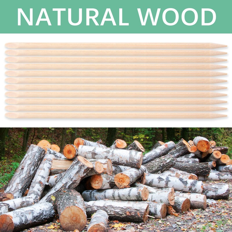 800 Pcs Orange Wood Sticks for Nails, Double Sided Multi-Use