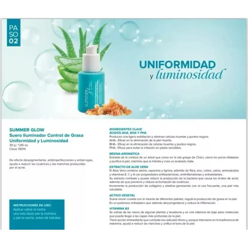 Set Summer Glow Control De Grasa Rutina Completa Terramar