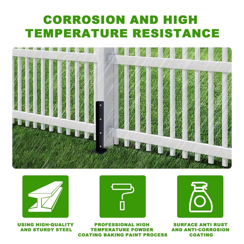 ATCWF 4-Pack Fence Post Repair Kit, 32in Heavy Duty Ground