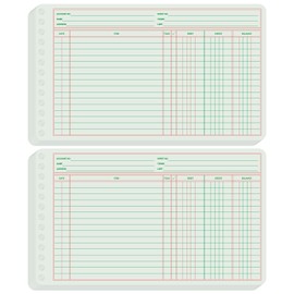 Skyygemm 200 Pcs Ledger Sheets 5" x 8.5" Extra Sheets Ledger Paper Books for Bookkeeping Columnar Pad for Business Accounts Payable Receivable with Debit Credit Balance Columns
