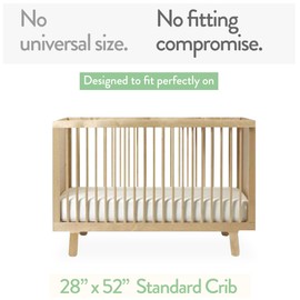 Joey + Joan Fitted Crib Sheets 28 x 52 – Compatible with Standard Crib Mattress and Toddler Bed – 100% Jersey Cotton – Mustard Yellow + Burnt Orange – 2 Pack