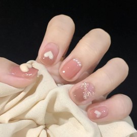 Nail Tip, 2024 False Nail Tip, Popular, Nail Supplies, Nail Stick, 3D, Just Paste False Nails, Wedding Nail Tip, Reusable, Cute, Fashion, Wedding, Graduation, Coming-of-age Ceremony, Dating Design, 24