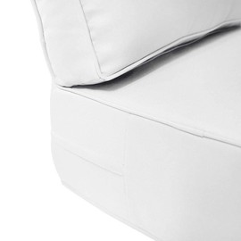 DBM IMPORTS *Cover ONLY*-Outdoor Deep Seat Backrest Pillow Slipcover Piped Trim Medium-AD106