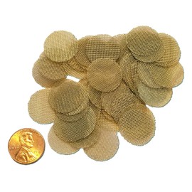 YippyGroove Beefy Brass Screen - Made in The USA-55 Count 3/4" (1.9cm)-for a More Enjoyable Experience (55 Screens-No Tin)