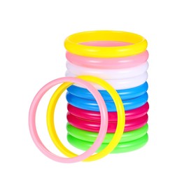 12pcs Plastic Bangles Women and Boy Girl Fashionable Bracelets for Party and Decoration Easy to Wear Random Colors Lightweight Design