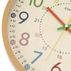 Foxtop Kids Wall Clock, Learning Clock Without Ticking Noises,12 Inch