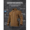 FREE SOLDIER Men's Tactical Fleece Jacket Full Zip Up Light