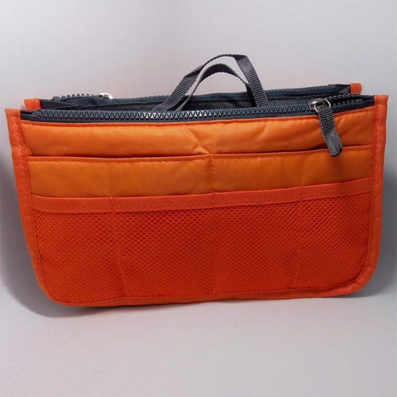 TOVINANNA Portable Toiletries Bag Double Zipper Large Compartment Organize Cosmetics