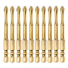 AUTOTOOLHOME 3 inch Titanium Coated Magnetic PH2 Anti Slip Screwdriver Bits Set Phillips Bits #2 Impact Driver Bits TS2