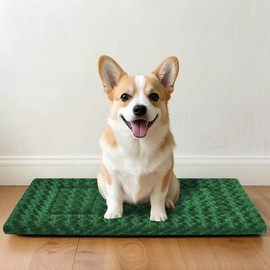 Dog Bed Mat for Crates - Soft & Cute Dog Bed for Dogs & Cats, Perfect Crate Bed or Kennel Mat (NavyBlue, S(24"*18"*1.1"))