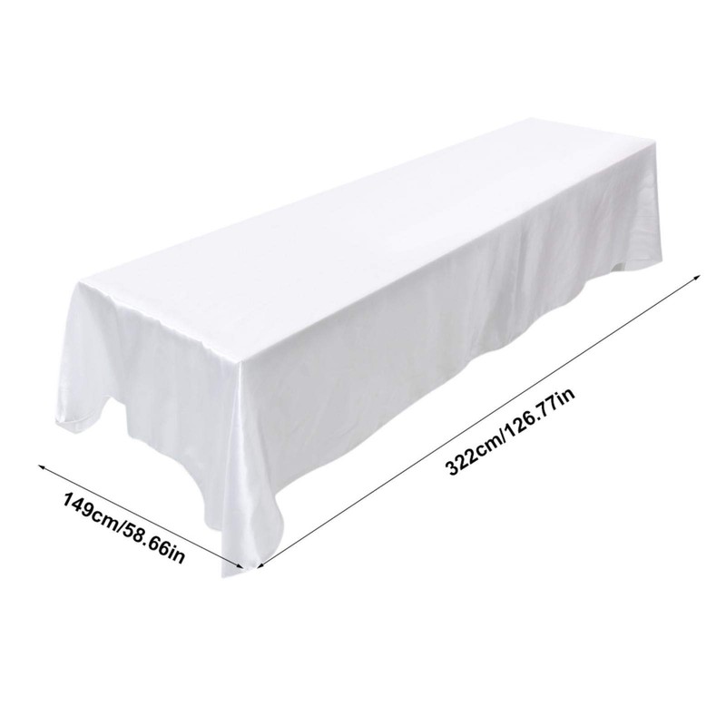 Tablecloth, 145X320Cm Table Cover Wrinkle-Resistant Polyester Banquet Table Cloth Washing