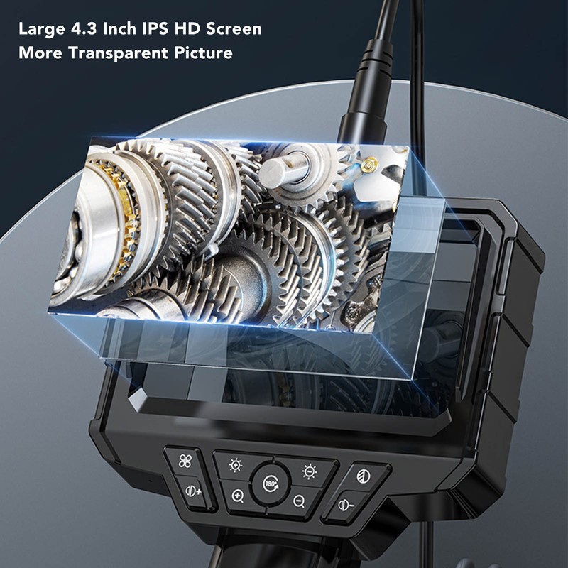 Endoscope Camera 4.3 Inch HD 1080P Inspection Snake Camera with