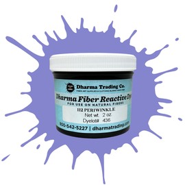 Dharma Fiber Reactive Procion Dye - The #1 Dye for Tie-Dye & Ice Dye. Vibrant, Permanent Colors Trusted by Professionals & Hobbyists Since 1969 (Periwinkle PR112, 2 oz.)