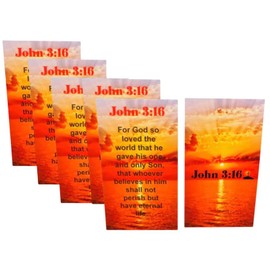 Westmon Works John 3:16 Holy Card Bulk Pack Prayer Christian Bible Scripture Passage Three Sixteen Bundle for Schools or Church Congregation USA Made, Set of 10
