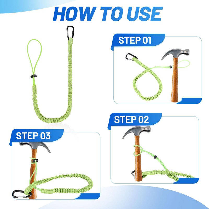 DBREAKS Pack of 3 Tool Fall Protection, Safety Lanyard with